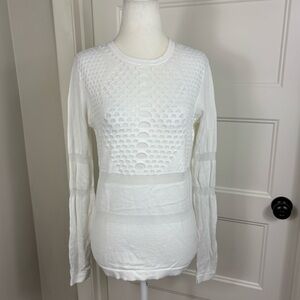 Cotton by Autumn Cashmere White Sweater Size S